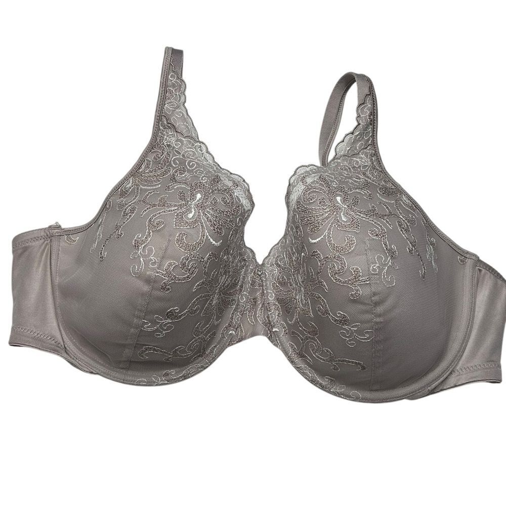 Playtex Gray Underwire Bra 36DD Full Coverage Lined